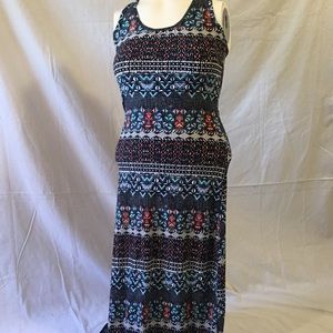 🎂 Hot Kiss racer back Maxi Dress Multicolor Sz L